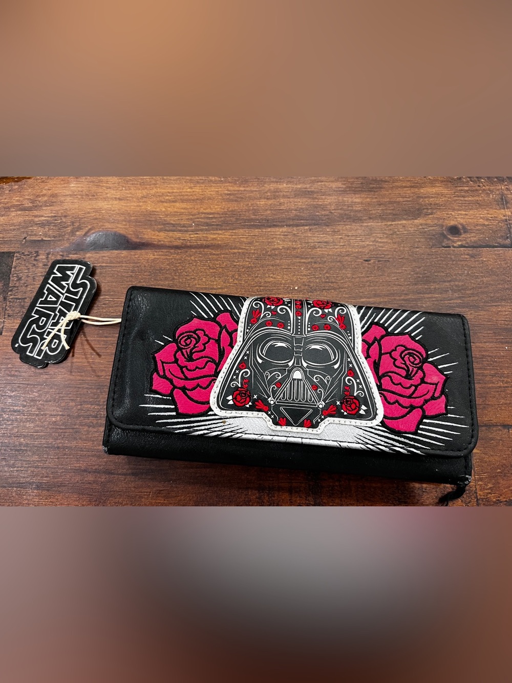 NWT HTF Loungefly Star Wars Darth Vader Sugar Skull Wallet + Sticker